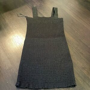 NWOT Forever 21 black mini dress size M medium ruching body